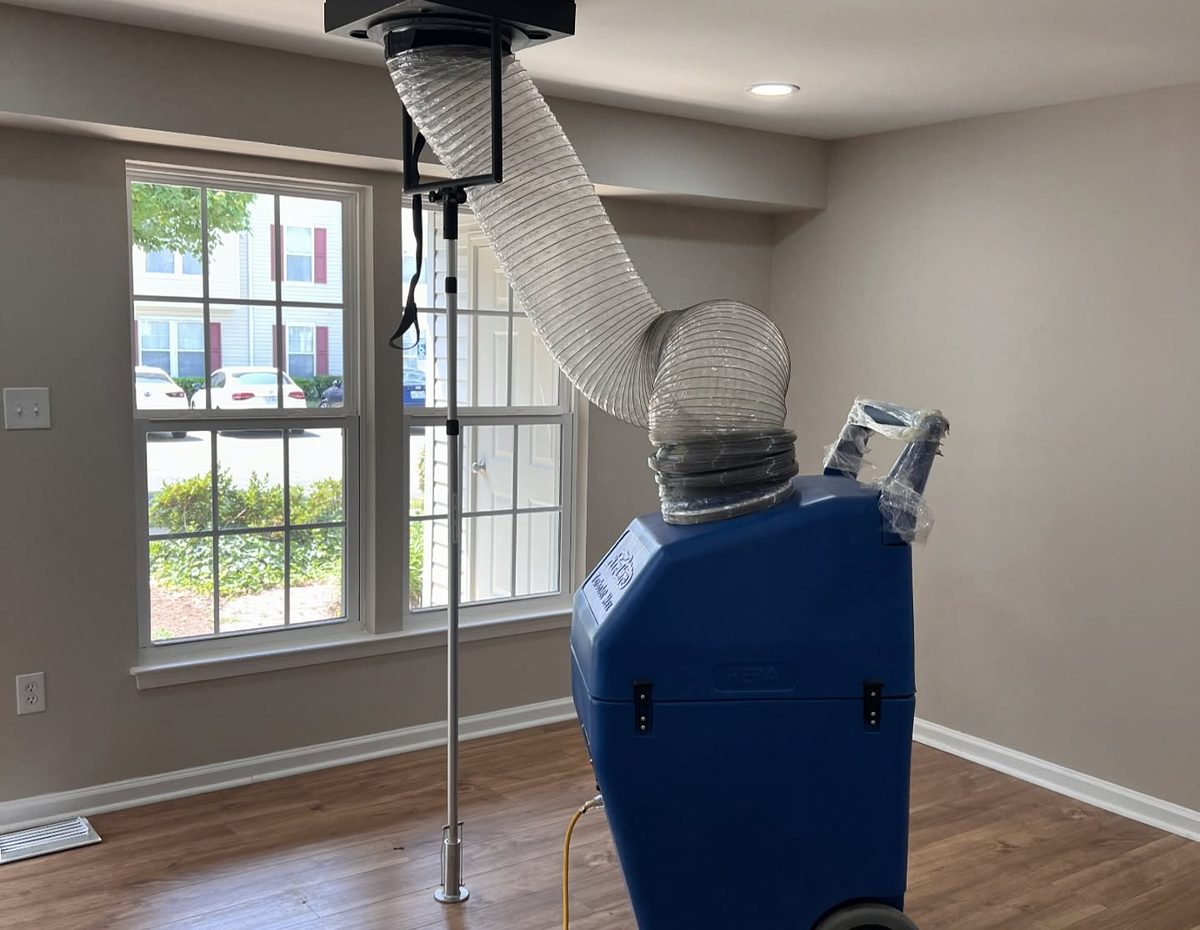 Dryer vent cleaning equipment in a Colorado home
